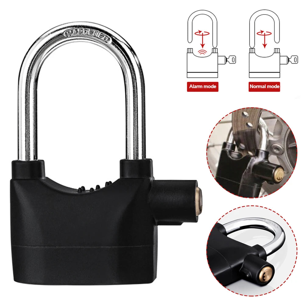 Security Padlock With Alarm + Free Shipping