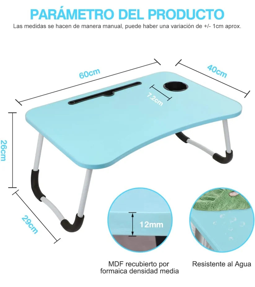 Folding Desk Table With Cup Holder + Free Shipping 