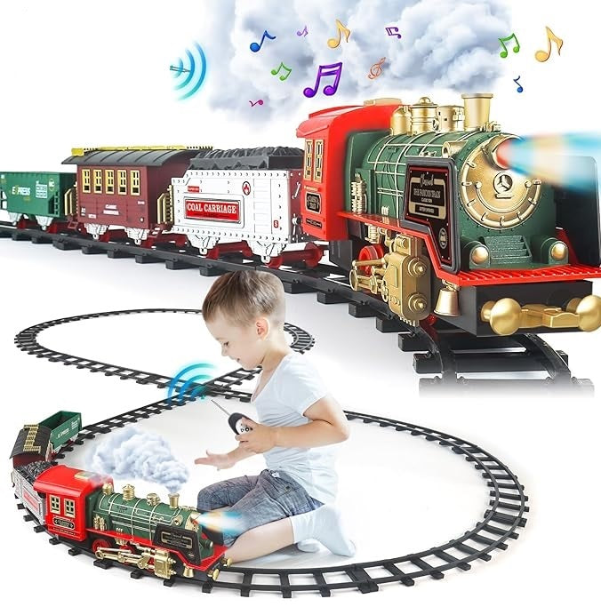 Electric Train Track With Smoke 22 Pieces + Free Shipping 