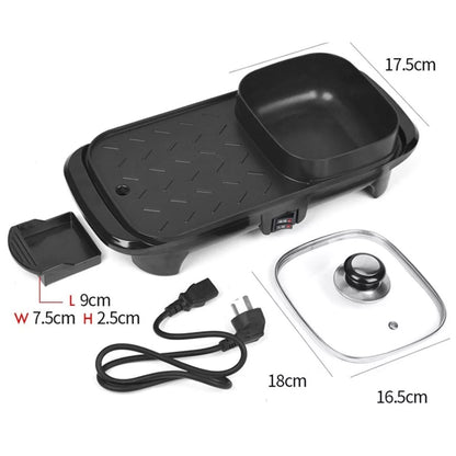 Non-stick electric grill with pot + free shipping