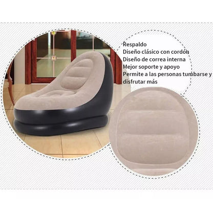 Sillon Inflable Con Reposa Pies