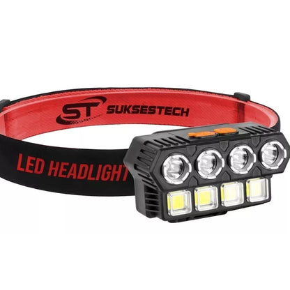 8 LED Rechargeable Headlamp + Free Shipping 