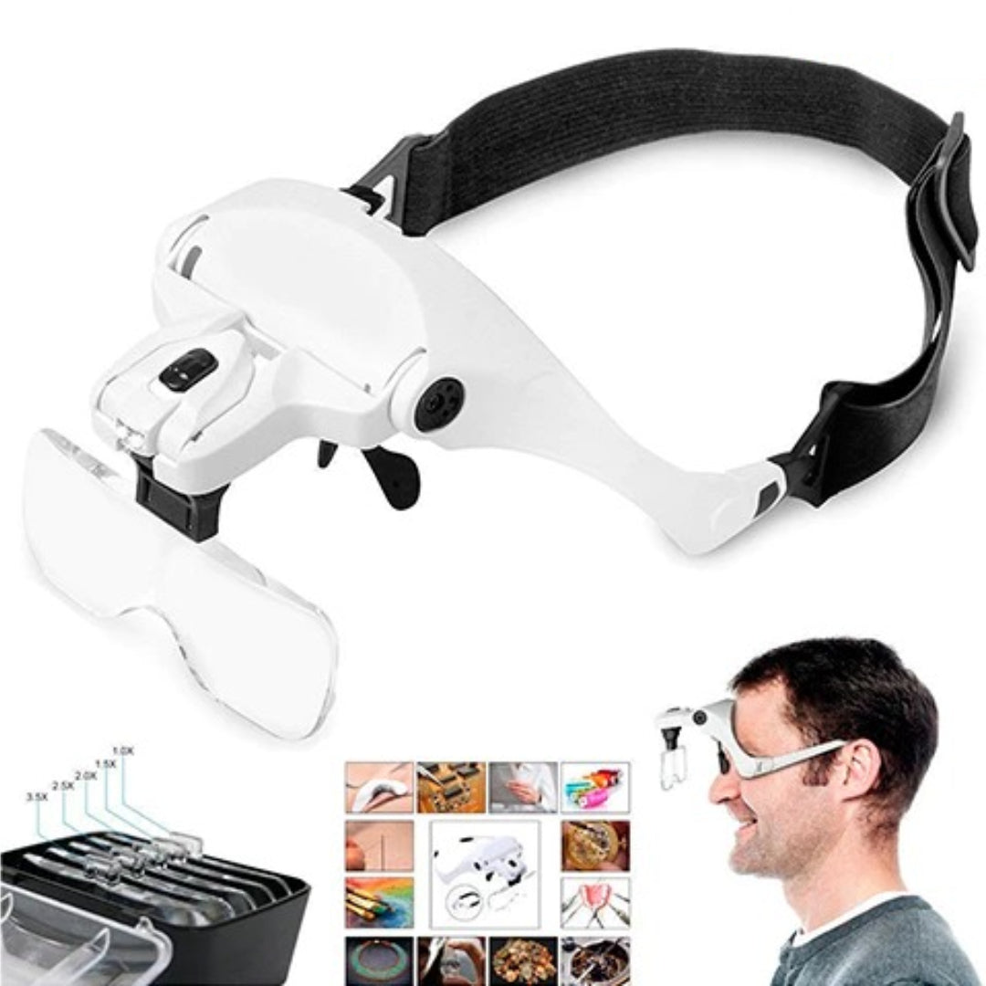 Magnifying Glasses With Interchangeable Lenses And Led Light + Free Shipping 