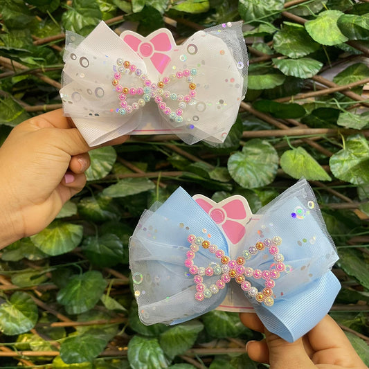 Wide Ribbon Bows with Clip for Girls x 12 UNITS + Free Shipping 