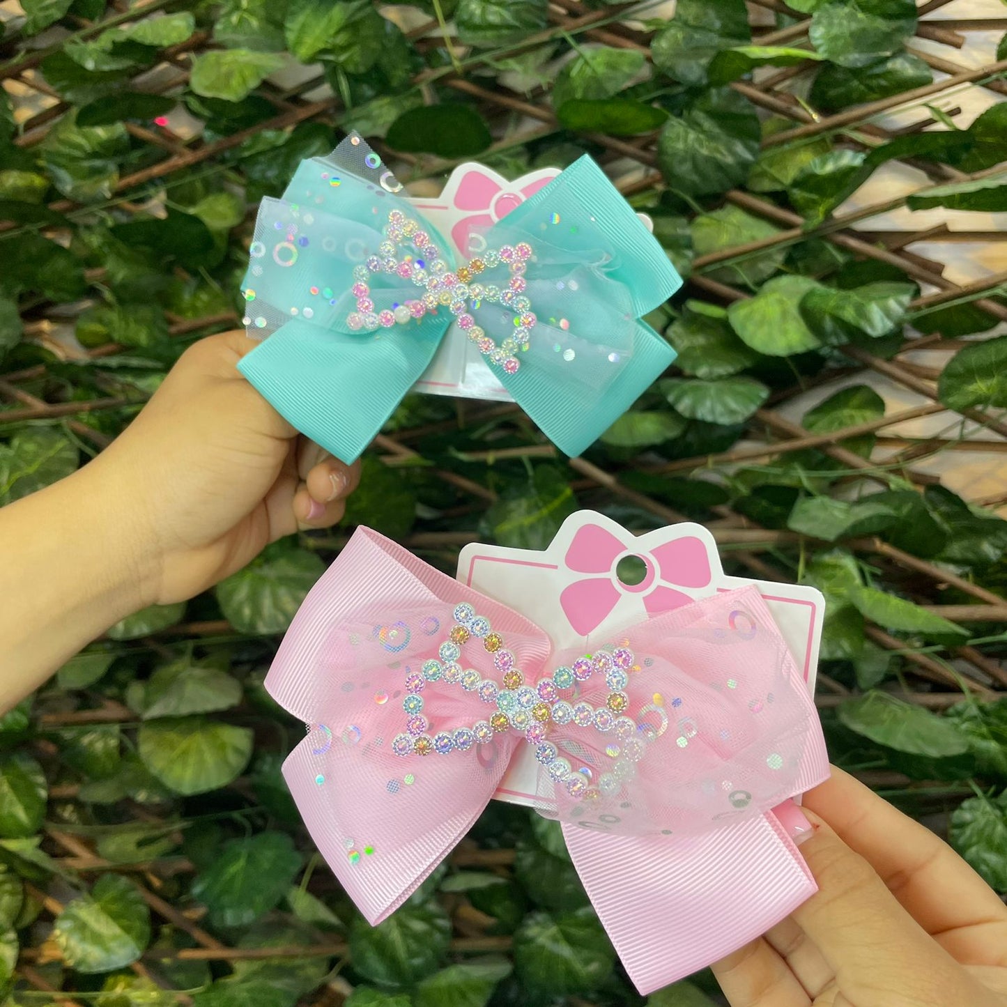 Wide Ribbon Bows with Clip for Girls x 12 UNITS + Free Shipping 