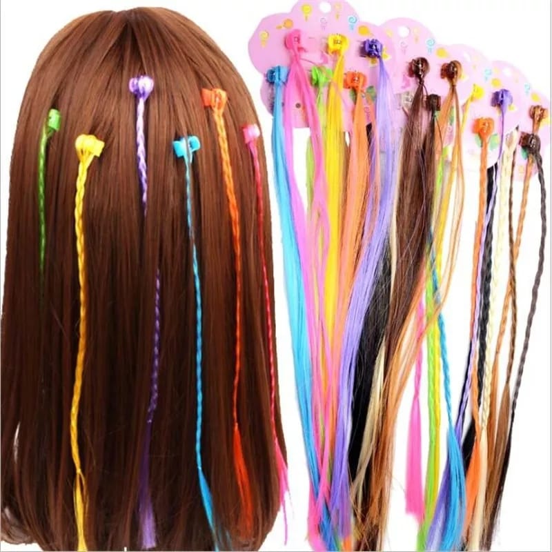 Extensiones Coloridas Para Cabello Paquete x 3  + Envio Gratis