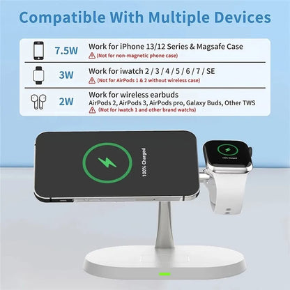 3 in 1 Magnetic Wireless Charger Stand + Free Shipping 