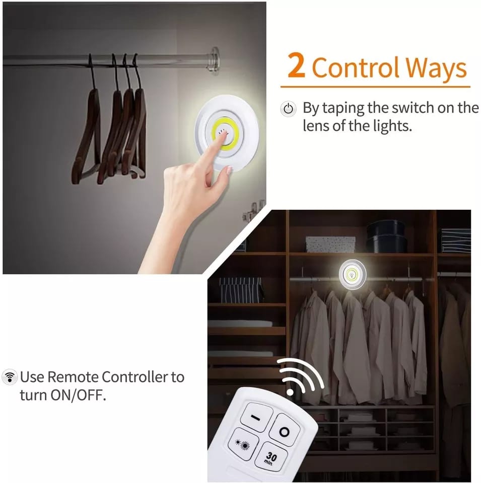 Set of 3 LED lights with control + Free Shipping