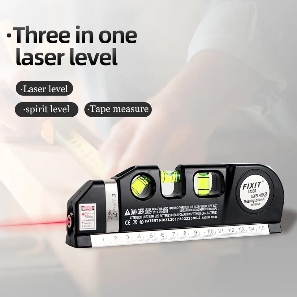 Laser Level With Three Bubbles Aligner + Free Shipping 