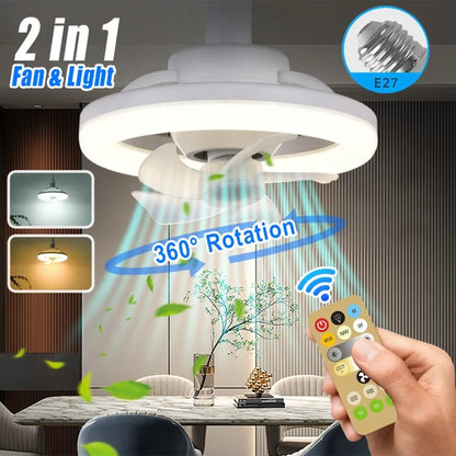 360 Rotating Ceiling Fan With Remote Control + Free Shipping 