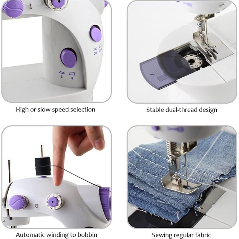 Maquina De Coser Portátil Mini Sewing Machine 4 En 1