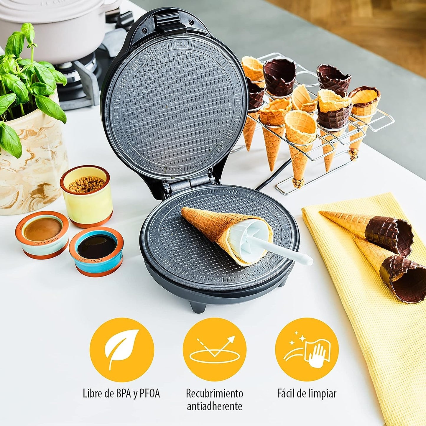 Ice Cream Waffle Making Machine Bread Machine + Free Shipping