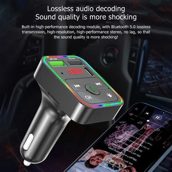 Bluetooth5.0 FM Modulator for Car + Free Shipping 