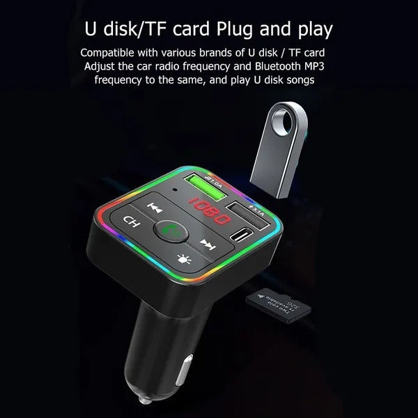 Bluetooth5.0 FM Modulator for Car + Free Shipping 