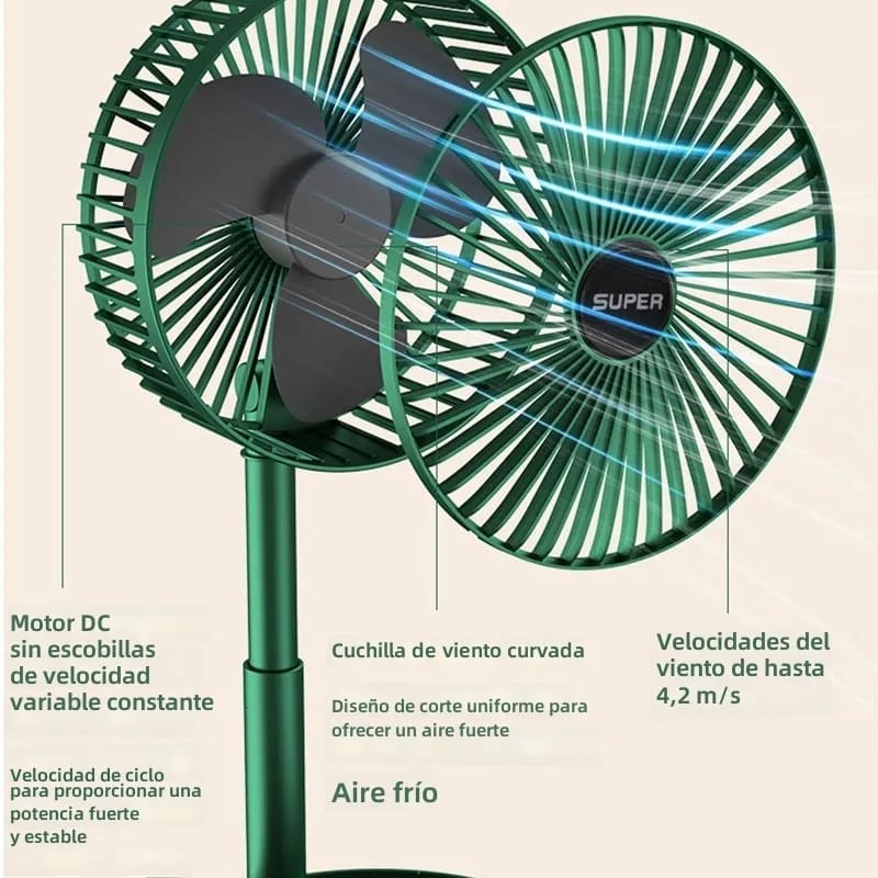 Ventilador Telescopico Retráctil + Envio Gratis