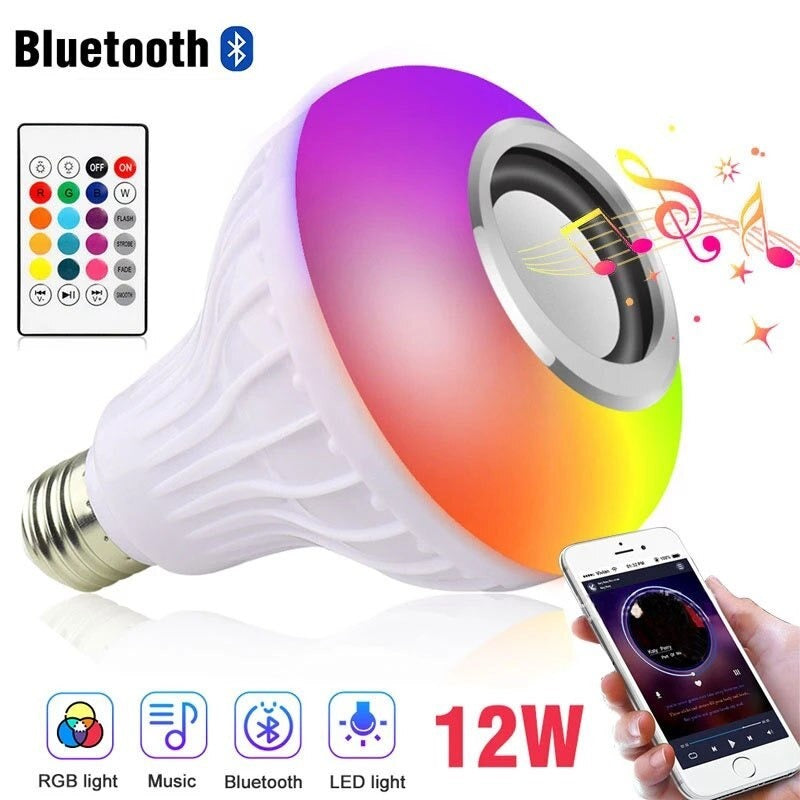 RGB Multicolor Bluetooth Speaker Bulb + Free Shipping 