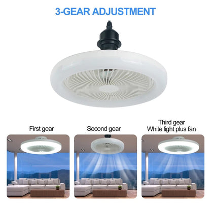 Lámpara LED 2 En 1 Con Ventilador + Envio Gratis