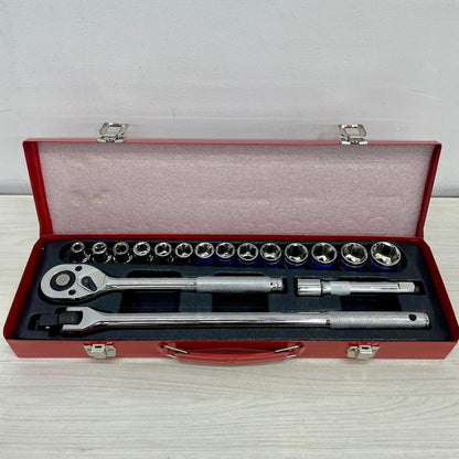 17 Piece 1/2" Heavy Duty Socket Set + Free Shipping 