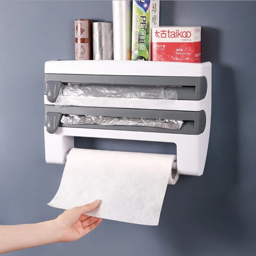 4 in 1 Kitchen Organizer Roll Holder + Free Shipping 