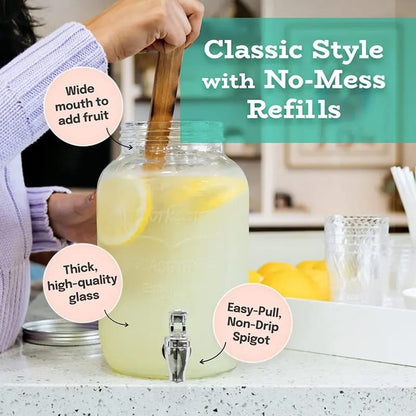 Glass Drink Dispenser + Free Shipping 