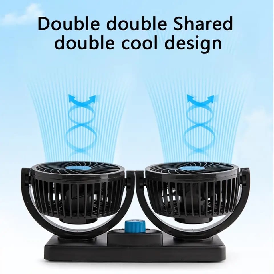 2 in 1 Car Fan 360 Rotating + Free Shipping