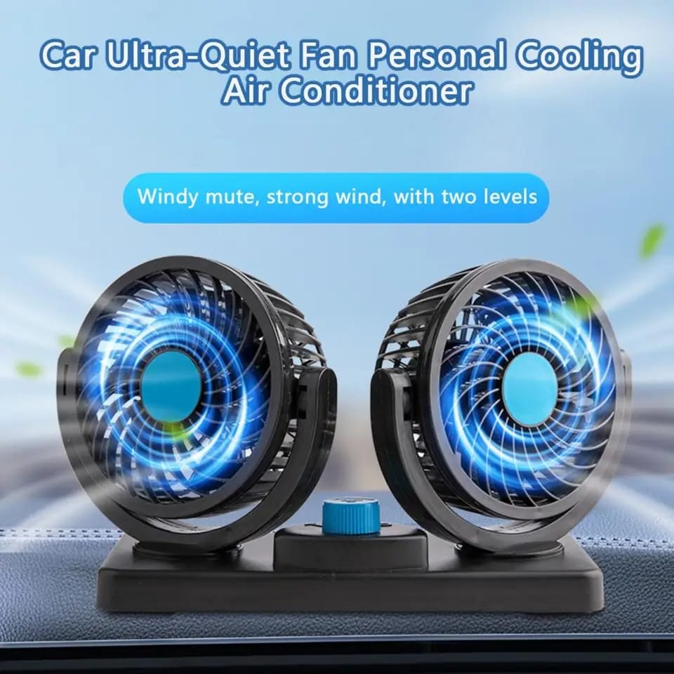 2 in 1 Car Fan 360 Rotating + Free Shipping