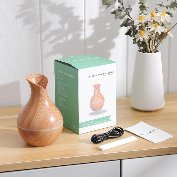 Humidificador Con Diseño De Madera + Envio Gratis