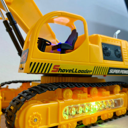 R/C Excavator With Flashlight + Free Shipping 