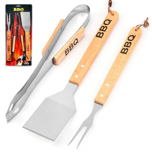 Grill Set 3 Utensils for Barbecues + Free Shipping 