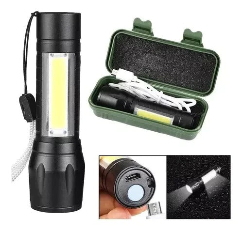 Mini USB Rechargeable Tactical Flashlight Aluminum Zoom Led + Free Shipping