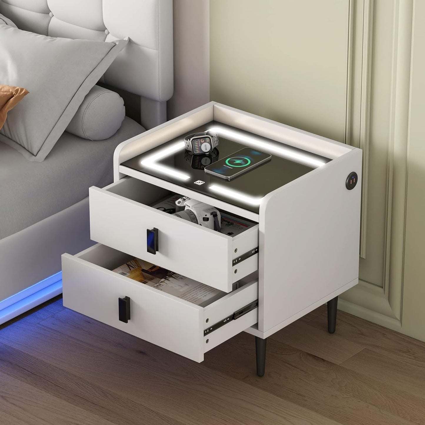 🔥Smart 2-Drawer Nightstand + Free Shipping🔥 