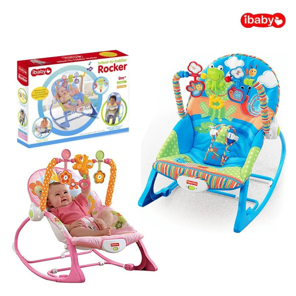 Vibrating Rocking Chair for Babies with Rattles 