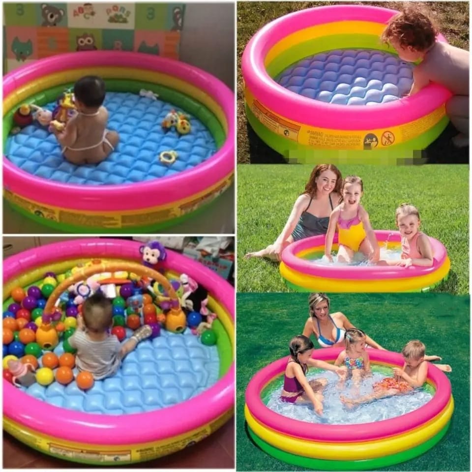 Colorful 3 Ring Pool 147 X 33 Cm + Free Shipping