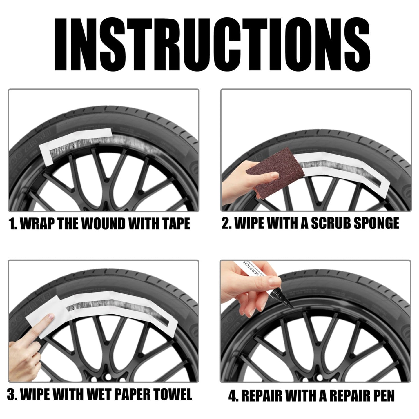 Universal Wheel Paint Restoration Kit + Free Shipping 