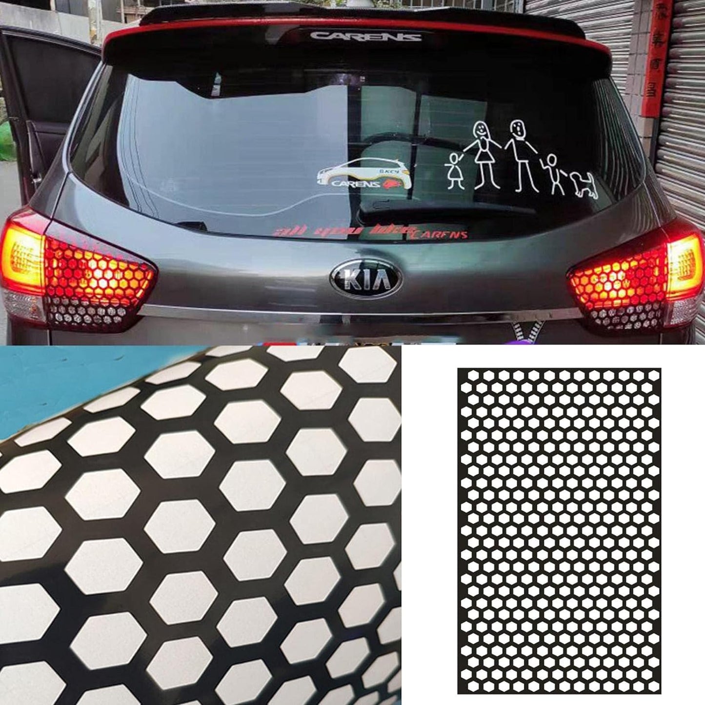 Honeycomb Car Sticker + Free Shipping 