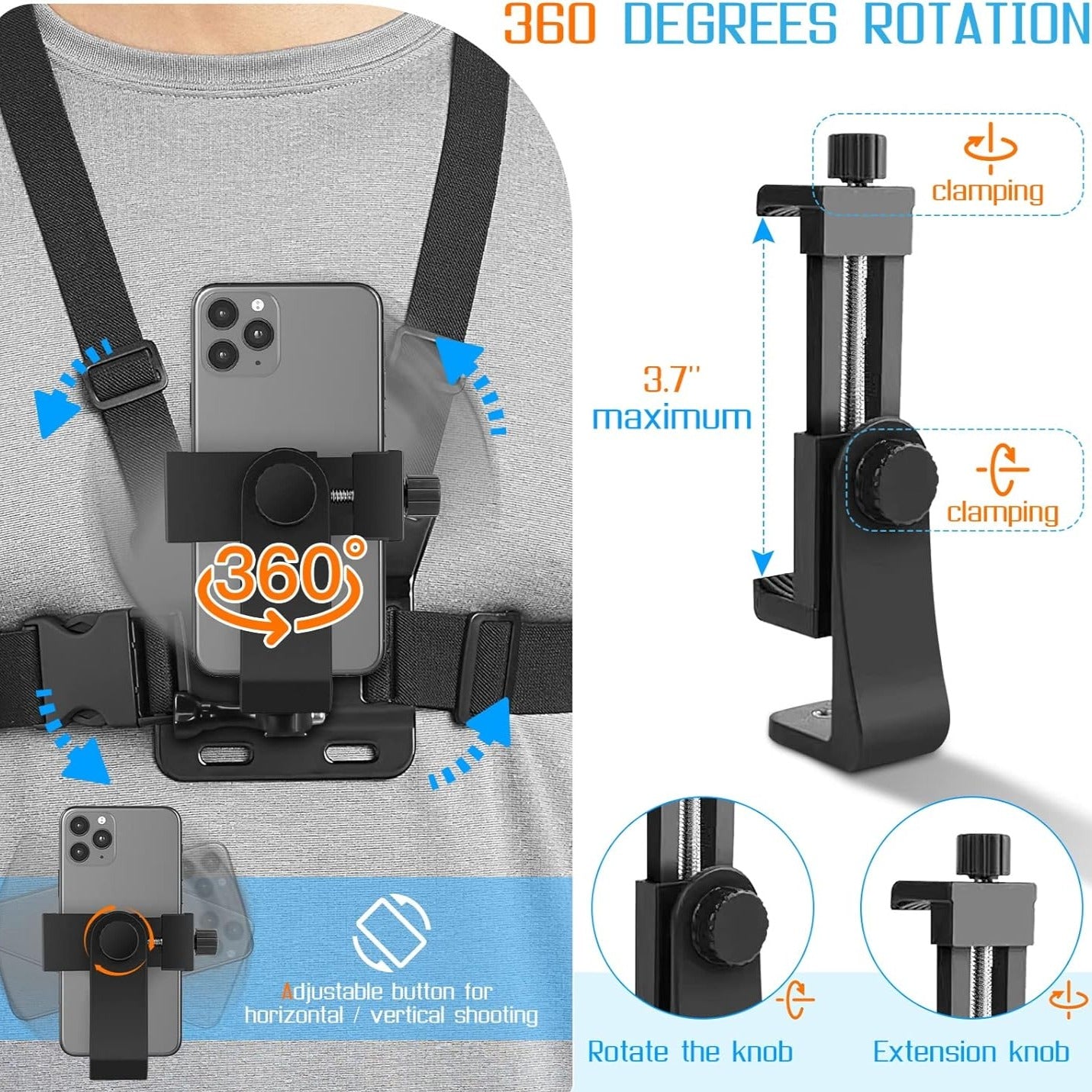 Chest Mount for Phone + Free Shipping 