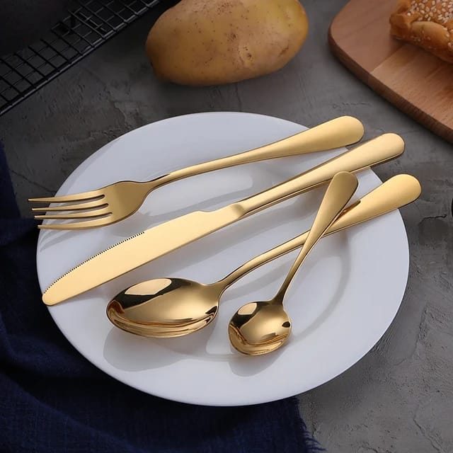 24-Piece Stainless Steel Cutlery Set with Box + Free Shipping 