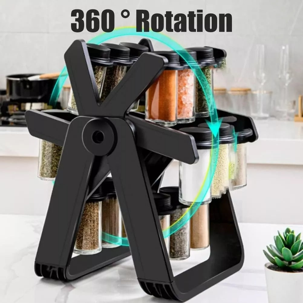 18 Piece Rotating Seasoning Rack + Free Shipping 