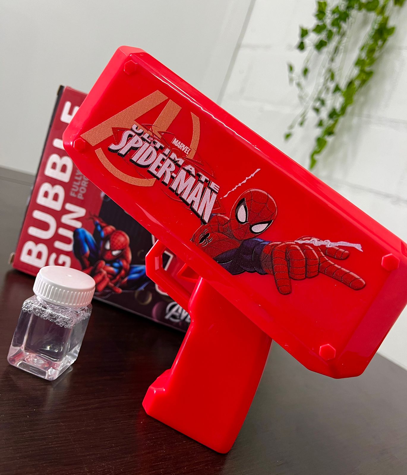 Pistola De Burbujas Spiderman + Envío Gratis