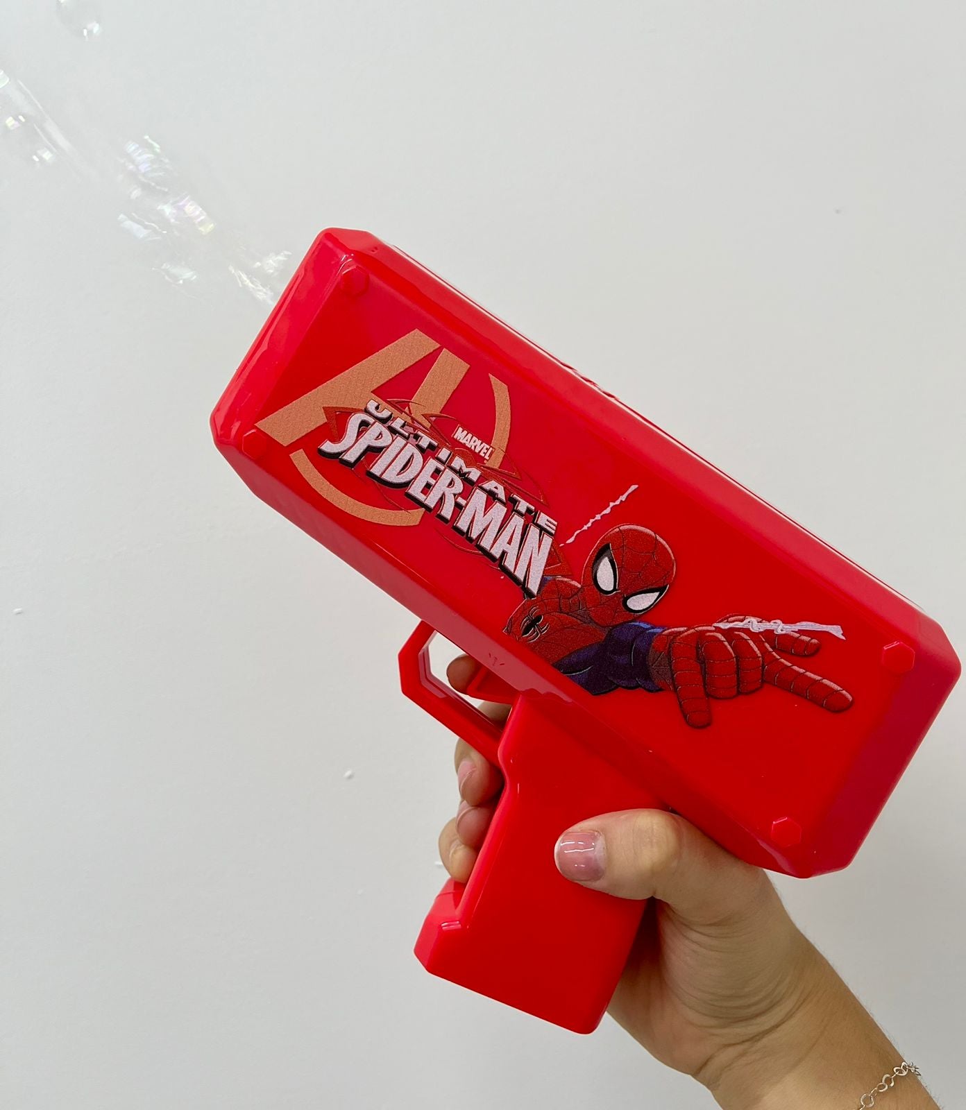 Pistola De Burbujas Spiderman + Envío Gratis