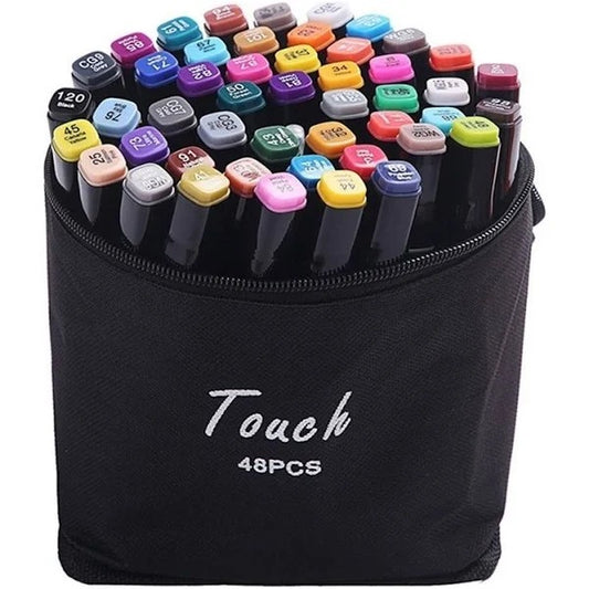 Touch Double Tip Markers 48 Pieces + Free Shipping