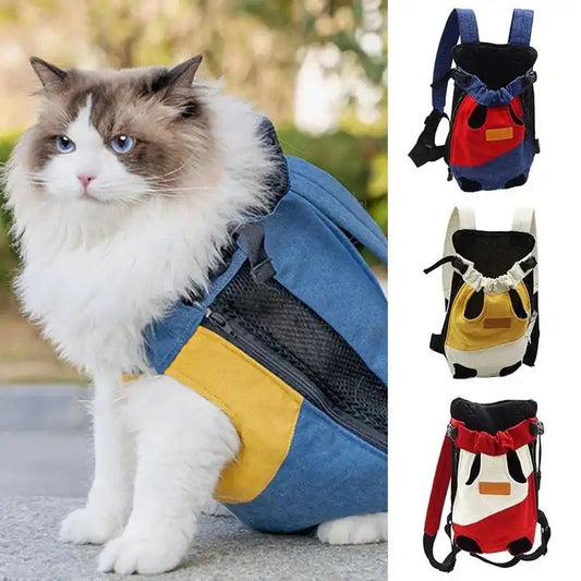 Canvas Backpack to Transport Cats + Free Shipping 