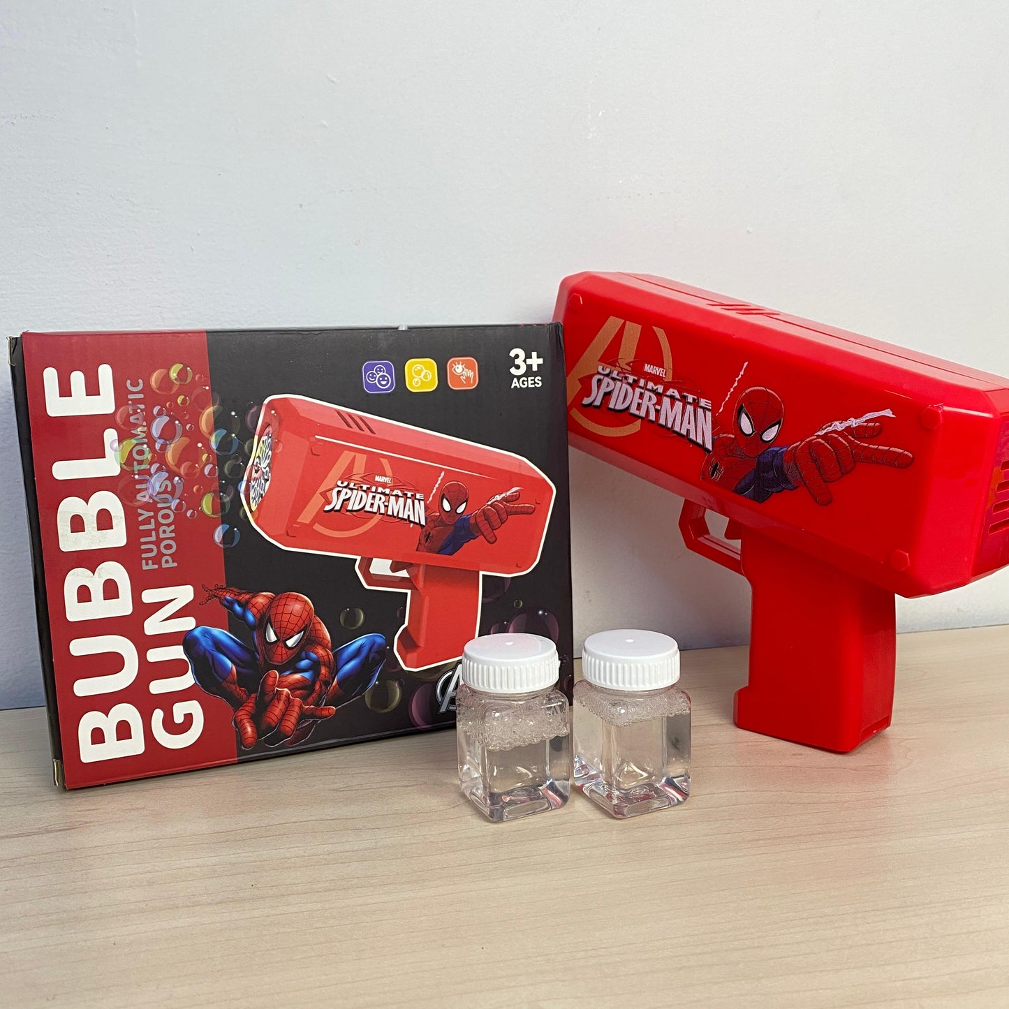 Pistola De Burbujas Spiderman + Envío Gratis