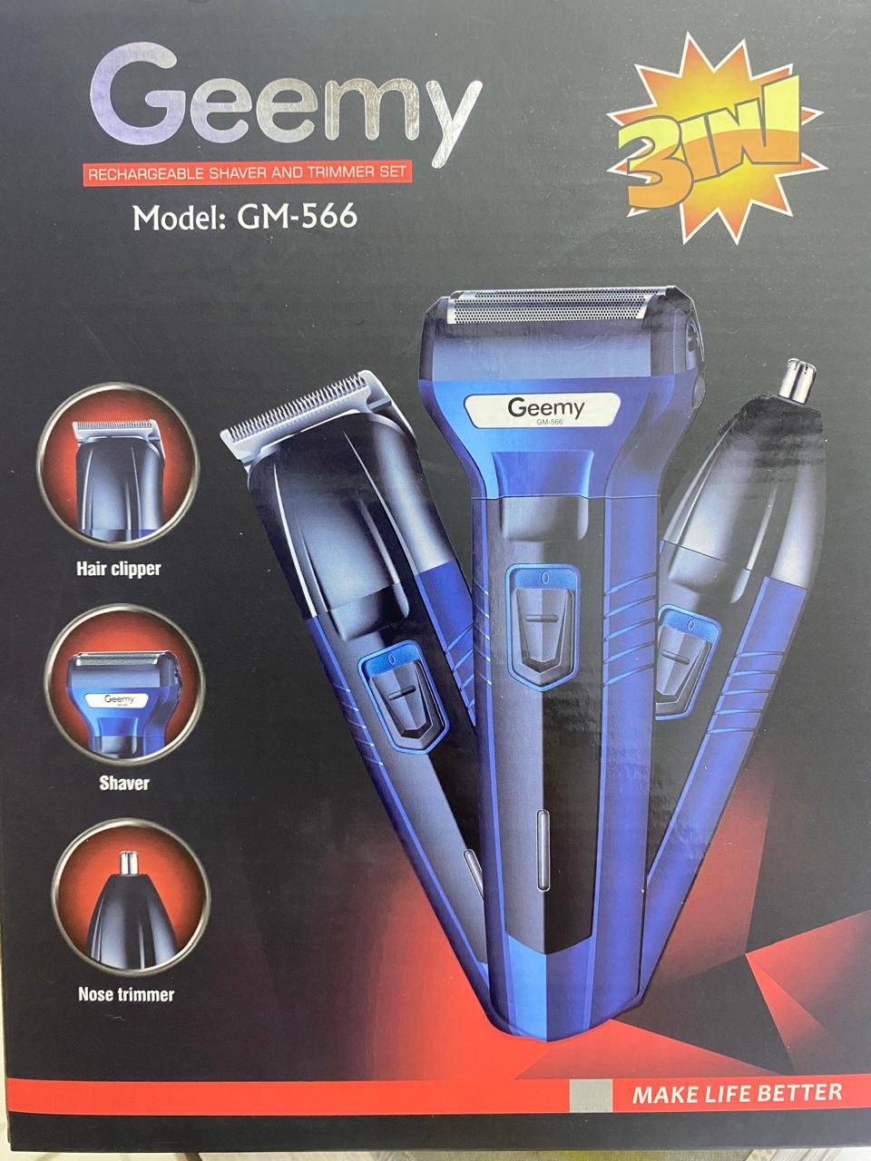 Geemy 3 in 1 Rechargeable Shaver GM-566 + Free Shipping 