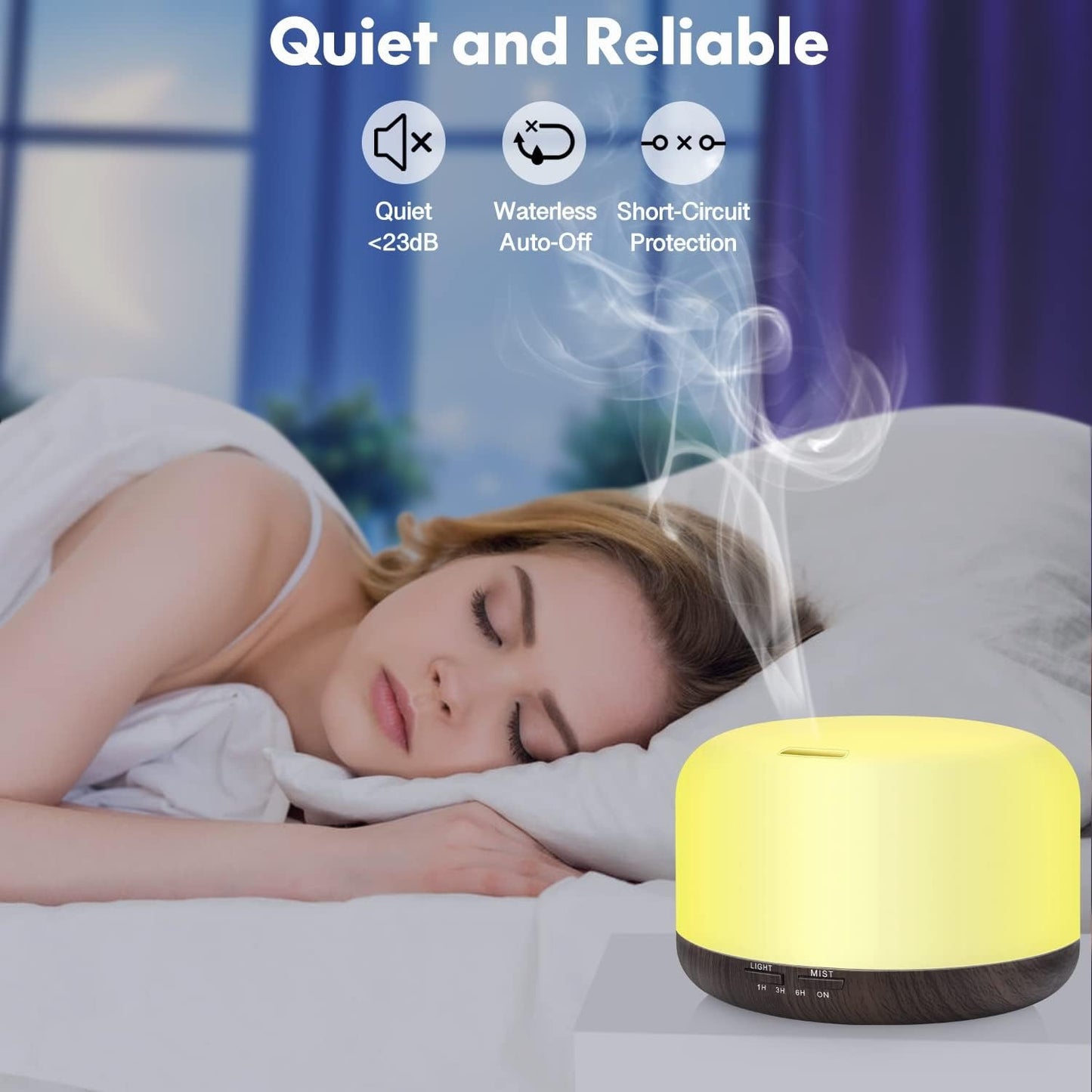 Led500ml Ultrasonic Aroma Humidifier + Free Shipping 