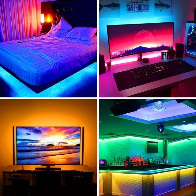 RGB Multicolor LED Strip Light 5mts USB With Control And Adapter + Free Shipping