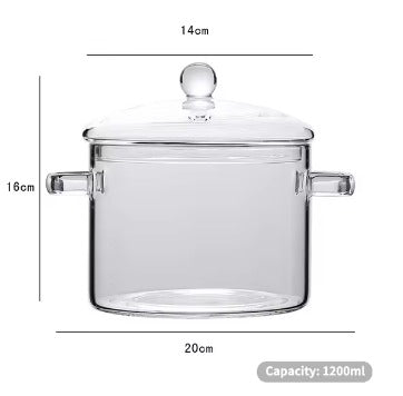 Clear Glass Pot 