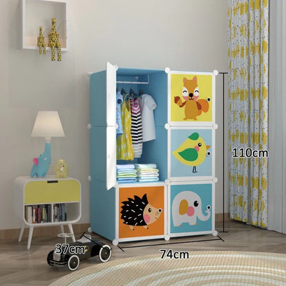 Children's wardrobe organizer for clothes and toys 6 spaces + Free Shipping 