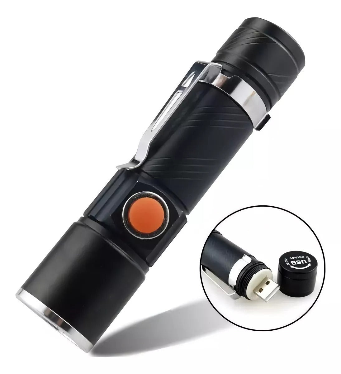 Mini USB Rechargeable Flashlight + Free Shipping 