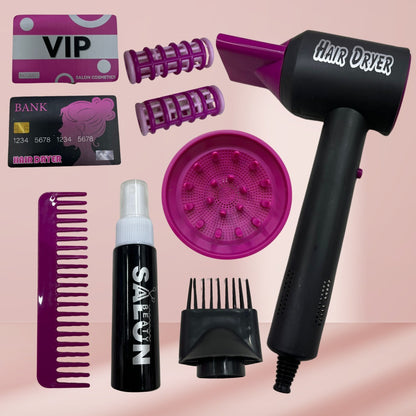 Hair Dryer Brush Kit for Girls + Free Shipping 